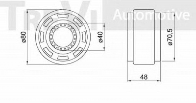 TREVI AUTOMOTIVE wb1229 -  Комплект подшипника ступицы колеса